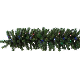 9' x 14" Pre-Lit Douglas Fir Artificial Christmas Garland with 100 Multi-Colored LED Lights