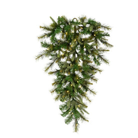 48" Cashmere Pine Artificial Christmas Teardrop with 50 Warm White LED Lights