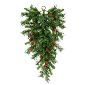 30" Unlit Cheyenne Pine Artificial Christmas Teardrop