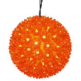 10" Starlight Sphere Christmas Ornaments with 150 Orange Wide Angle LED Lights