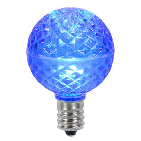 Replacement Blue G50 Faceted LED E17 Light Bulbs 10-Pack