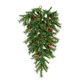 42" Pre-Lit Cheyenne Pine Artificial Christmas Teardrop with 100 Warm White Lights