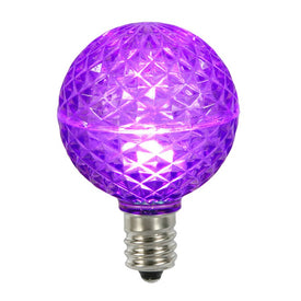 Replacement Purple G50 Faceted LED E17 Light Bulbs 10-Pack