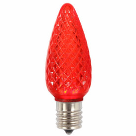 Replacement Red C9 Faceted LED Bulbs 25-Pack