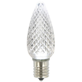 Replacement Pure White C9 Faceted Twinkle LED Bulbs 25-Pack