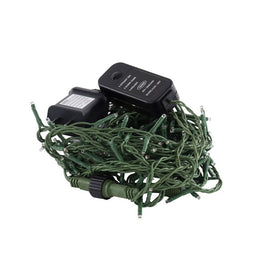 144-Count 24' Warm White Two-Function Indoor/Outdoor Spider Light Set with Green Wire