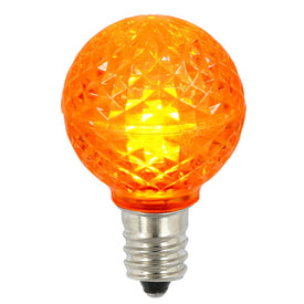 Replacement Orange G30 Faceted LED Bulbs 25-Pack