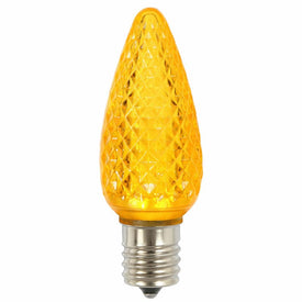 Replacement Yellow C9 Faceted LED Bulbs 25-Pack