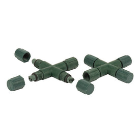 Single-Mold LED Set Green Coaxial X Splitters 6 Per Bag