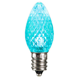 Replacement Teal C7 Faceted Twinkle LED Bulbs 25-Pack