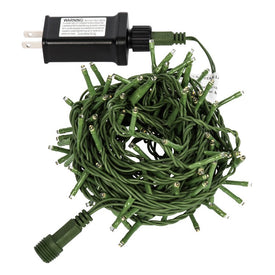 144-Count Warm White Cluster Light Set on 24' Green Wire
