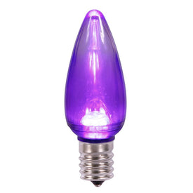 Replacement Transparent Purple Dimmable C9 LED Bulbs 25-Pack