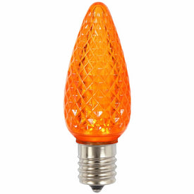 Replacement Orange C9 Faceted Twinkle LED Bulbs 25-Pack