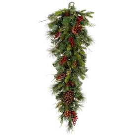 36" Unlit Cibola Mixed Berry Artificial Christmas Teardrop