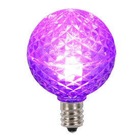 Replacement Purple G40 Faceted LED Bulbs 25-Pack