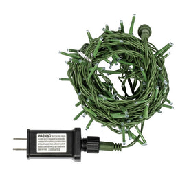 144-Count Blue Cluster Light Set on 24' Green Wire