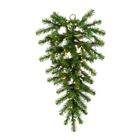 30" Pre-Lit Douglas Fir Artificial Christmas Teardrop with 50 Warm White LED Lights