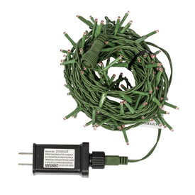 144-Count Red Cluster Light Set on 24' Green Wire