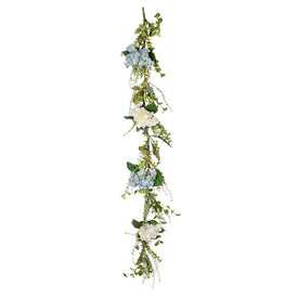 6' Green Hydrangea/Berry Garland
