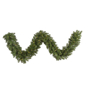 9' x 14" Pre-Lit Grand Teton Artificial Christmas Garland with 100 Clear Lights
