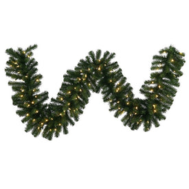 50' x 14" Pre-Lit Douglas Fir Artificial Christmas Garland with 400 Warm White LED Lights