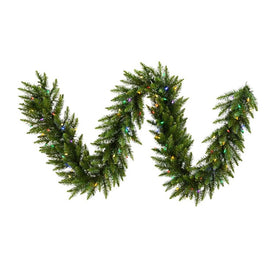 9' x 14" Pre-Lit Camden Fir Artificial Christmas Garland with 100 Multi-Colored LED Lights