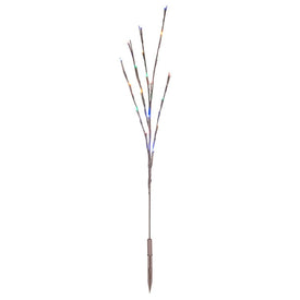 60-Count Multi-Color Wide-Angle LED Twig Light Set on Brown Wire 3-Pack