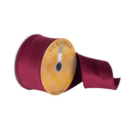 2.5" x 10 Yards Burgundy Soft Woven Dupion Ribbon