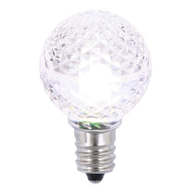 Replacement Pure White G30 Faceted LED Bulbs 25-Pack