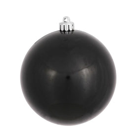 4.75" Black Candy Ball Ornaments 4-Pack