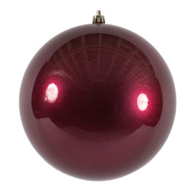 4.75" Berry Red Candy Ball Ornaments 4-Pack