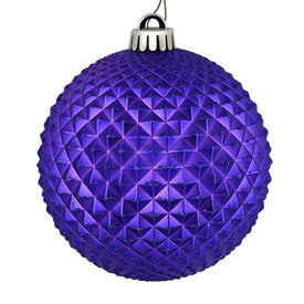 6" Purple Durian Glitter Balls 4 Per Bag
