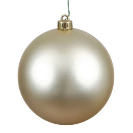 6" Champagne Matte Ball Ornaments 4-Pack