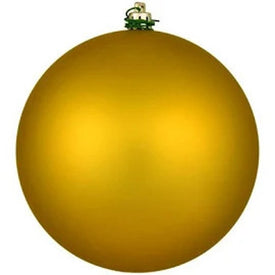 6" Medallion Gold Shiny Ball Ornaments 4-Pack