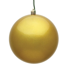 6" Gold Candy Ball Ornaments 4-Pack