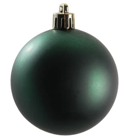 2.4" Midnight Green Matte Ball Ornaments 24-Pack