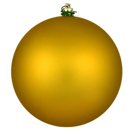 6" Medallion Gold Matte Ball Ornaments 4-Pack