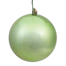 6" Celadon Shiny Ball Ornaments 4-Pack