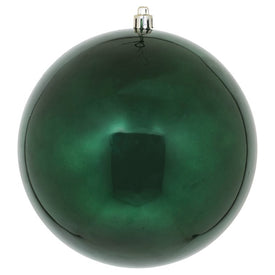 6" Midnight Green Candy Ball Ornaments 4-Pack