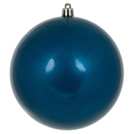 4.75" Blue Candy Ball Ornaments 4-Pack