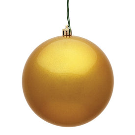 4.75" Honey Gold Candy Ball Ornaments 4-Pack