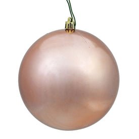 6" Rose Gold Shiny Ball Ornaments 4-Pack