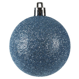 2.4" Periwinkle Glitter Ball Christmas Ornaments 24 Per Bag