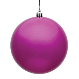 12" Fuchsia Candy Ball Christmas Ornament 1 Per Bag