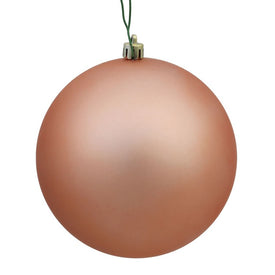 6" Rose Gold Matte Ball Ornaments 4-Pack
