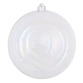 6" Clear Iridescent Ball Ornaments 4 Per Bag