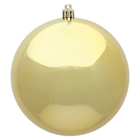 6" Gold Shiny Ball Ornaments 4-Pack