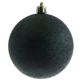 2.4" Midnight Green Glitter Ball Christmas Ornaments 24 Per Bag