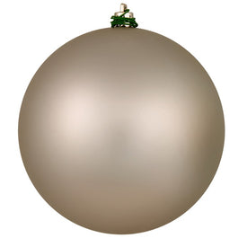 6" Oat Matte Ball Ornaments 4-Pack