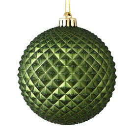 6" Moss Green Durian Glitter Balls 4 Per Bag